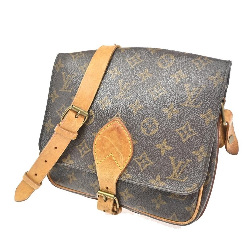 LOUIS VUITTON Cartouchiere MM Shoulder Bag Monogram Leather Brown M51253 39KC500